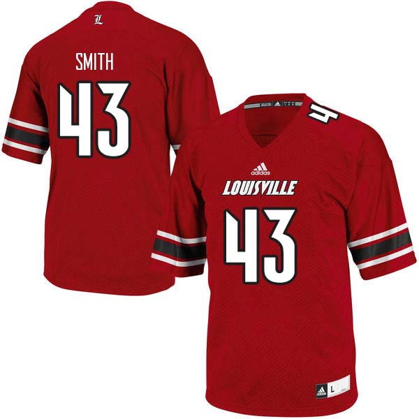 Men Louisville Cardinals #43 Damien Smith College Football Jerseys Sale-Red